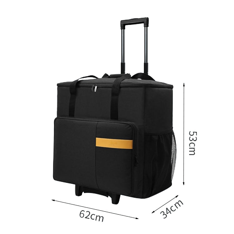 BUBM Computer Host Detachable Trolley Shockproof Waterproof Storage Bag With Wheels, Size: 27 inch(Black) by BUBM