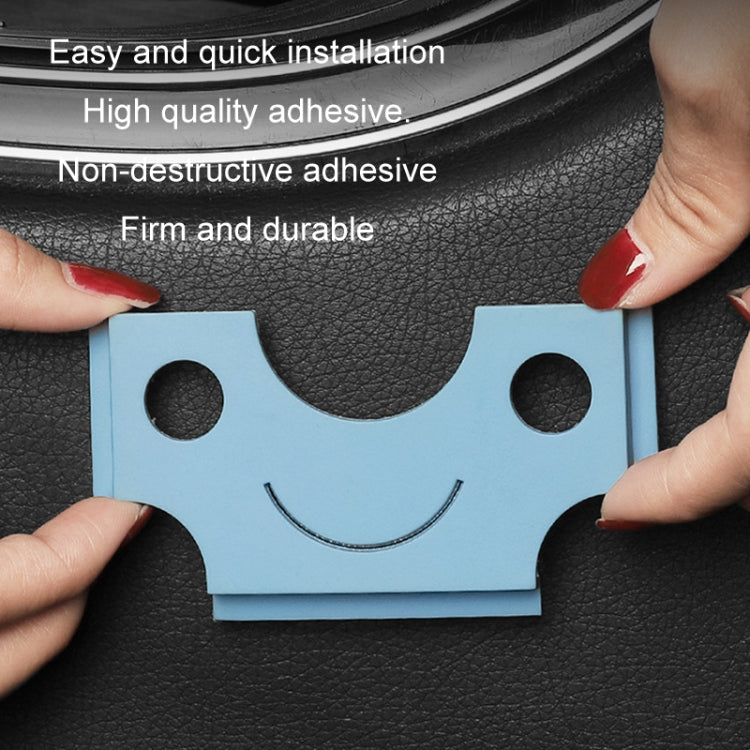 Car Multi-functional Adhesive Bill Card Holder, Color: Smile Black by buy2fix