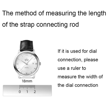 100pcs/set 304 Stainless Steel Strap Connecting Rod Strap All Steel Switch Lugs, Style: Double Drag (1.8x22mm) - Watch Accessories by buy2fix | Online Shopping UK | buy2fix