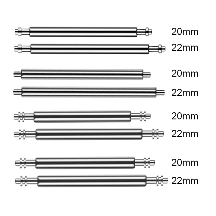 100pcs/set 304 Stainless Steel Strap Connecting Rod Strap All Steel Switch Lugs, Style: Double Drag (1.8x22mm) - Watch Accessories by buy2fix | Online Shopping UK | buy2fix