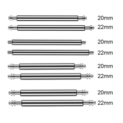 100pcs/set 304 Stainless Steel Strap Connecting Rod Strap All Steel Switch Lugs, Style: Double Drag (1.8x20mm) - Watch Accessories by buy2fix | Online Shopping UK | buy2fix