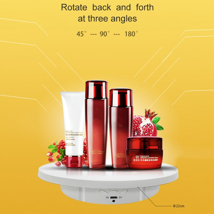 2 In 1 Plug In Turntable Rotary Jewelry Live Shooting Display Stand, Color: White Remote Control by buy2fix