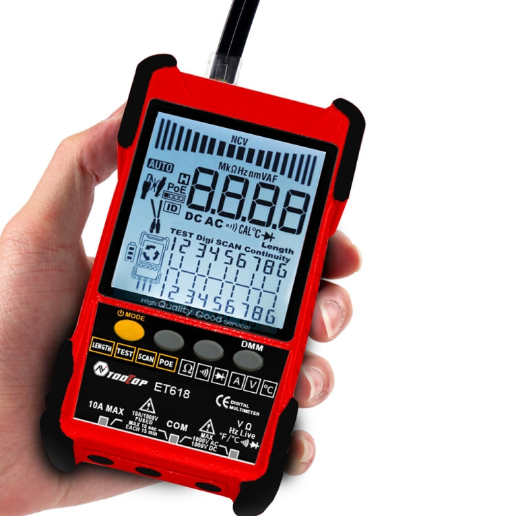 TOOLTOP 600m/1968ft Network Cable Length 2 in 1 Network Cable Finder Multimeter(7 pcs/set) - Digital Multimeter by TOOLTOP | Online Shopping UK | buy2fix