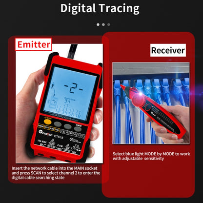 TOOLTOP 600m/1968ft Network Cable Length 2 in 1 Network Cable Finder Multimeter(7 pcs/set) - Digital Multimeter by TOOLTOP | Online Shopping UK | buy2fix