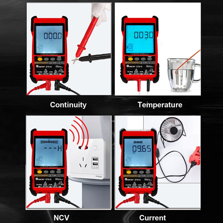 TOOLTOP 600m/1968ft Network Cable Length 2 in 1 Network Cable Finder Multimeter(7 pcs/set) - Digital Multimeter by TOOLTOP | Online Shopping UK | buy2fix