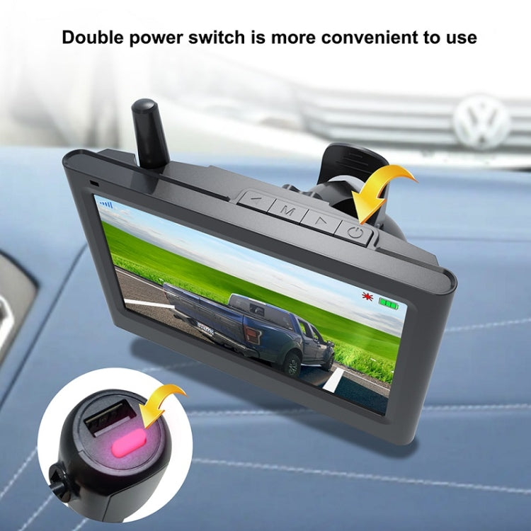 Solar Powered Rear View System Reversing Wireless Transmission Car Camera Display(RC01) - Rear View Cameras by buy2fix | Online Shopping UK | buy2fix