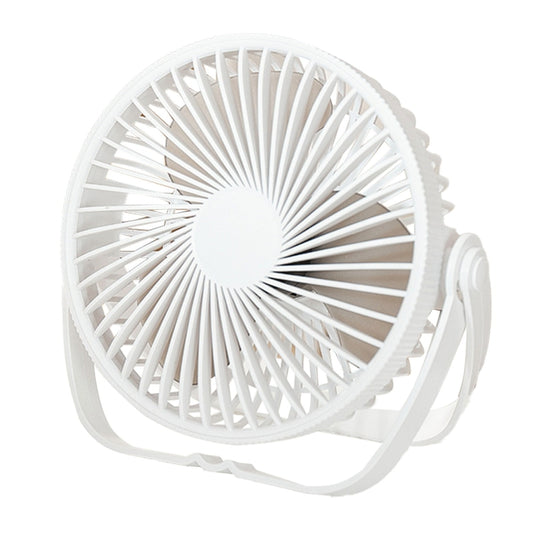 3-in-1 Electric Fan Wall Mounted Desktop Quiet Brushless Turbine Mini Fan, Style: Rechargeable(White) by buy2fix
