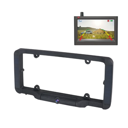 Solar Integrated License Plate Wireless Transmission Camera Reversing Display by buy2fix