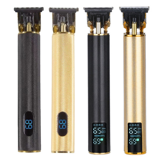 USB Rechargeable Digital Display Engraving Ceramic Knife Electric Hair Clipper(Digital Display Gold) by buy2fix