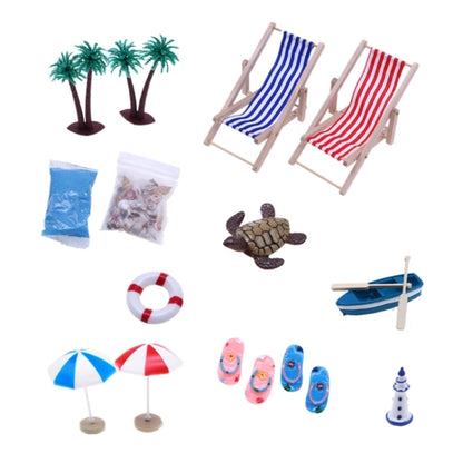 A Style Mini Beach Set Miniature Model Ornament Summer Ocean Simulation Scene Photo Decoration Props -  by buy2fix | Online Shopping UK | buy2fix