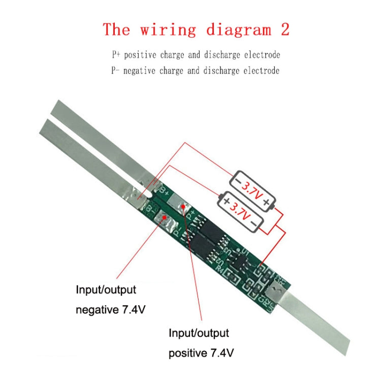 5pcs 7.4V Plus Nickel Long Strip Lithium Battery Protection Board 6A Overcurrent Battery Protection Board(As Show) - Sensor Module by buy2fix | Online Shopping UK | buy2fix