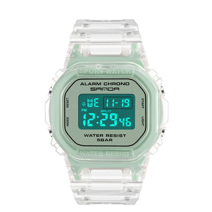 SANDA 2009 Multifunctional Sports Waterproof Calendar Watch(Matcha Green) - Sport Watches by SANDA | Online Shopping UK | buy2fix