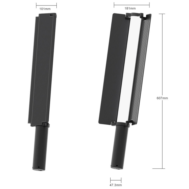 24W 72 LEDs Handheld Full-color RGB Stick Light Photography Light with Barndoor by buy2fix