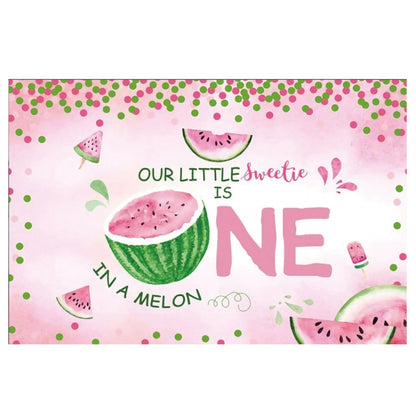 80x120cm Fruit Watermelon Birthday Party Backdrop Photography Decorative Background Props(12010768) by buy2fix