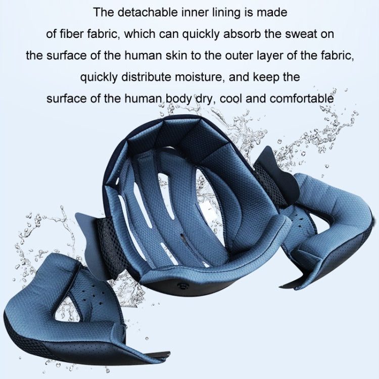 KUQIBAO Motorcycle Bluetooth Headset Double Lens Helmet With Braid, Size: XXL(White Phantom Fiber) by KUQIBAO