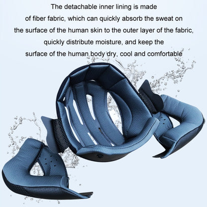 KUQIBAO Motorcycle Bluetooth Headset Double Lens Helmet With Braid, Size: XXL(White Phantom Fiber) by KUQIBAO