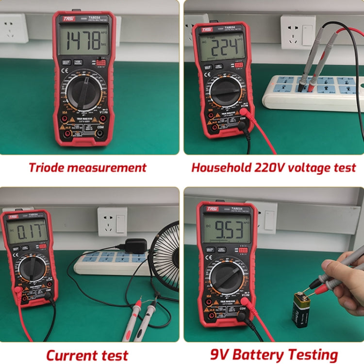 TASI TA803B Digital High Precision Multimeter Digital Display Household Multifunction Electrician Multimeter - Digital Multimeter by TASI | Online Shopping UK | buy2fix