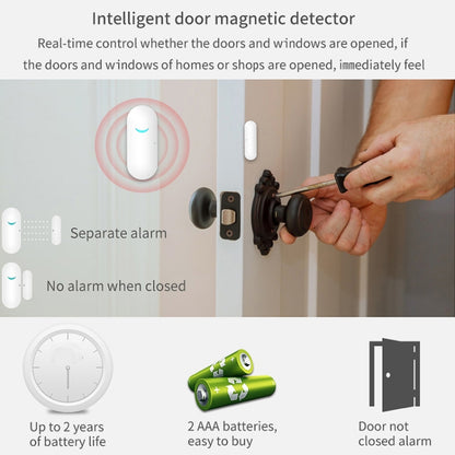 CS118 WIFI+GSM Tuya Smart Voice Alarm System Supports Amazon Alexa/ Google Assistant, Spec: Package 5 by buy2fix