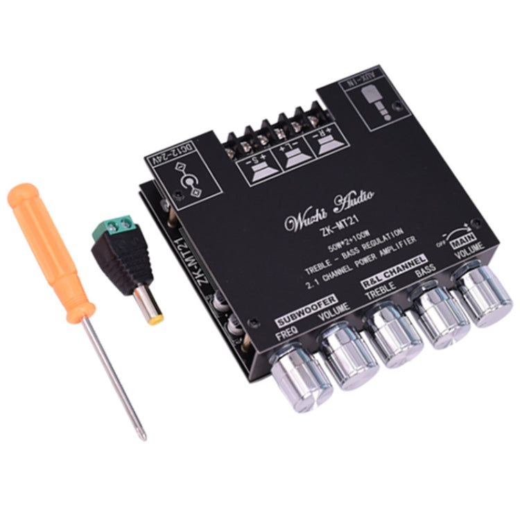 ZK-TB21 TPA3116D2 High & Low Pitch Adjustment 2.1 Channel Bluetooth Full Digital Power Amplifier Module - Breadboard / Amplifier Board by buy2fix | Online Shopping UK | buy2fix