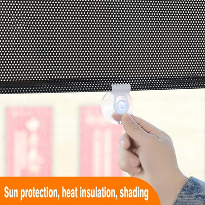 40x60cm Mesh Black Suction Cup Telescopic Car Sun Protection Blackout Curtain - Window Foils & Solar Protection by buy2fix | Online Shopping UK | buy2fix