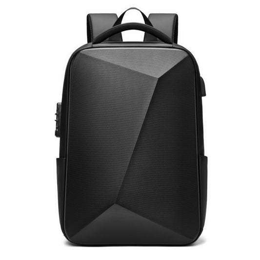 EVA Hard Shell Expandable Laptop Backpack with USB Port Multifunctional Business Travel Backpack(Black) by buy2fix