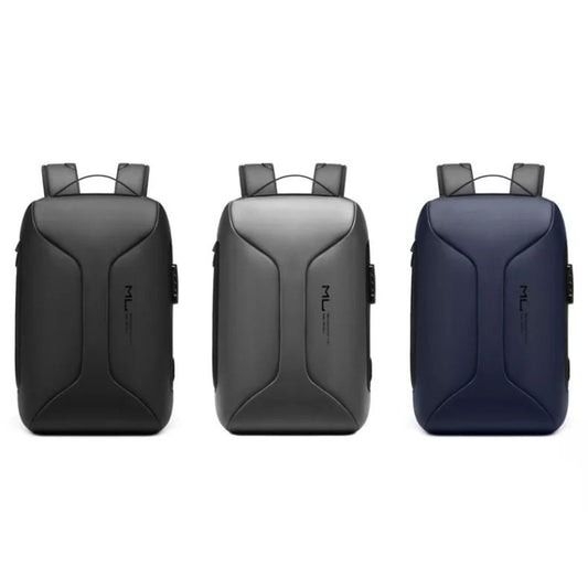 Business Large Capacity Travel Bag Multifunctional Waterproof Laptop Backpack With USB Port(Black) by buy2fix