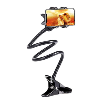 Double-clamp Camera Phone Holder Extended Metal Bending Bracket(Black) - Stand by buy2fix | Online Shopping UK | buy2fix