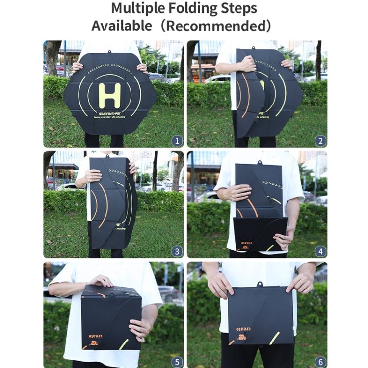 Sunnylife TJP11 80cm Hexagonal Double-sided Folding With Ground Spikes Drone Universal Apron - Parking Apron by Sunnylife | Online Shopping UK | buy2fix