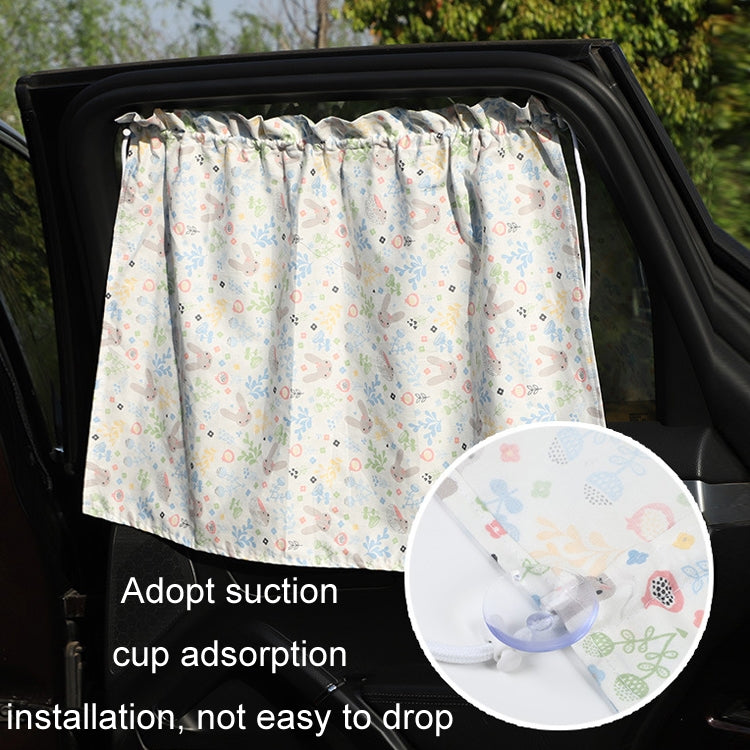 Car Heat Insulation Blackout Cartoon Cotton Sunshade(Long Ears Rabbit) - Window Foils & Solar Protection by buy2fix | Online Shopping UK | buy2fix