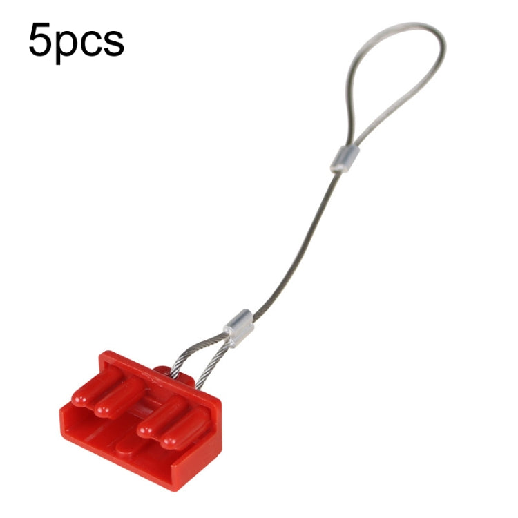 5pcs Anderson Plug Wire Rope Dust Cover Power Connector Insert, Color: 50A Red - DIY Cables by buy2fix | Online Shopping UK | buy2fix