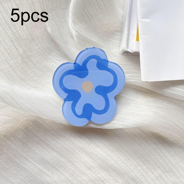 5pcs Sunflower Drip Glue Airbag Mobile Phone Holder(M108 Blue Pattern Multi-Blue Flower) - Ring Holder by buy2fix | Online Shopping UK | buy2fix