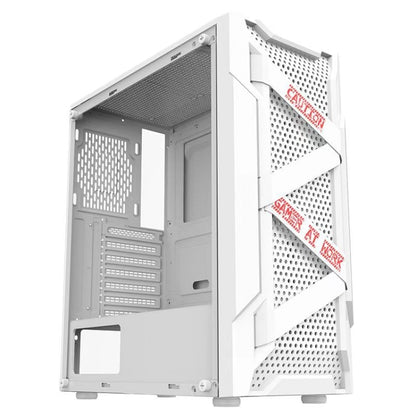 EVESKY Acrylic Side Transparent ATX Computer Case With 6 Fans Position And USB 3.0 Interface, Color: White by EVESKY