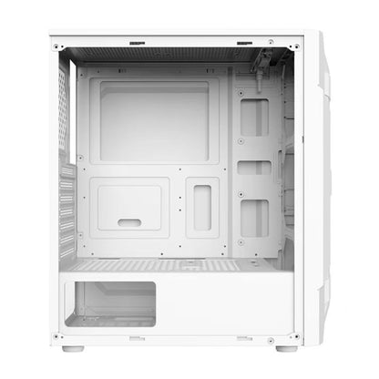 EVESKY Acrylic Side Transparent ATX Computer Case With 6 Fans Position And USB 3.0 Interface, Color: White by EVESKY