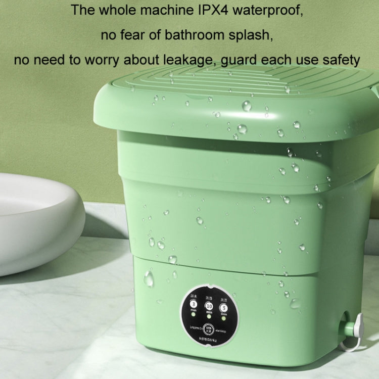 4.5L Mini Portable Folding Household Washing Machine Underwear Washer, Color: Fruit Green + Blue Light Antibacterial(UK Plug) - Washing Machines & Accessories by buy2fix | Online Shopping UK | buy2fix