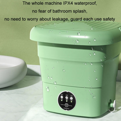 4.5L Mini Portable Folding Household Washing Machine Underwear Washer, Color: Fruit Green + Blue Light Antibacterial(EU Plug) - Washing Machines & Accessories by buy2fix | Online Shopping UK | buy2fix