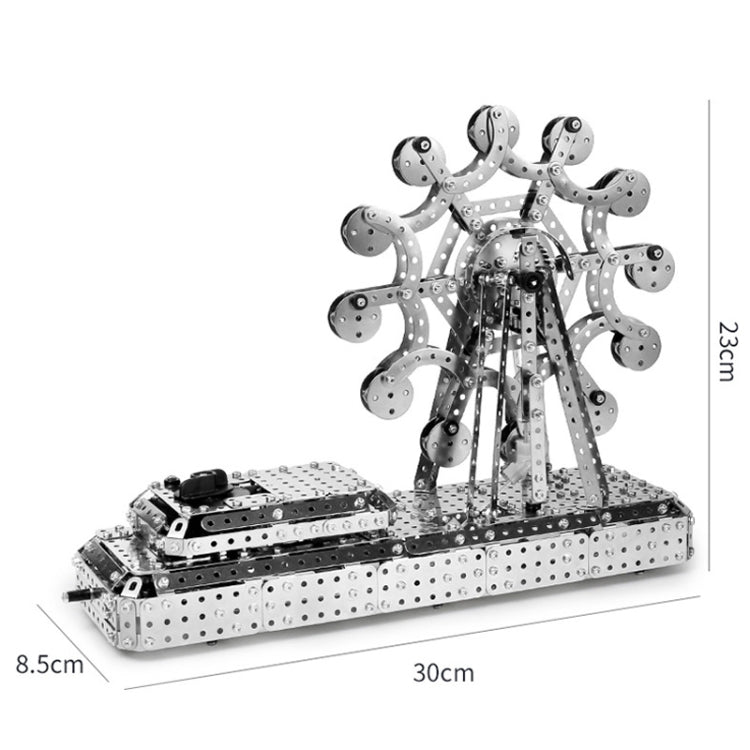 Mechanical Ferris Wheel High Difficulty Building Block Adults Handmade Assembly Power Strip Linkage Mechanical Toy Metal Assembly Model - Building Blocks by buy2fix | Online Shopping UK | buy2fix