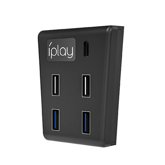iplay HBP-308 For Sony PS5 5 in 1 Game Console USB3.0 HUB Connection Transmission Extender(Black) by iplay