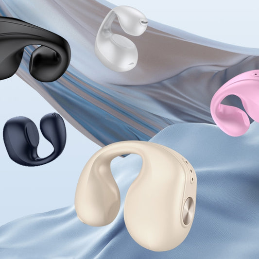 Single Ear Bone Conduction Bluetooth Earphone In-Ear Wearable Running Sports Mini(Skin Color) by buy2fix