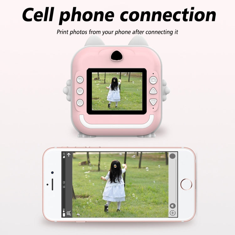 Children Instant Camera Mini Thermal HD Printer Video Photo Digital Camera, Spec: 32G Pink by buy2fix