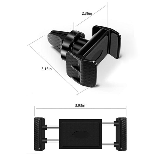 360-degree Rotating Car Air Outlet Multi-functional Mobile Phone Holder(Black) by buy2fix