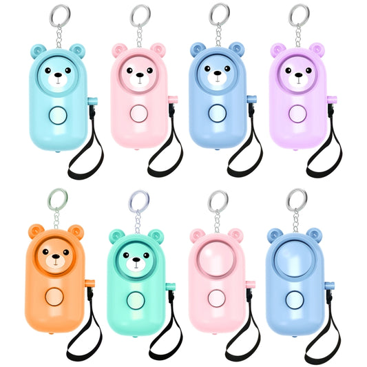 130dB LED Personal Alarm Pull Ring Outdoor Self-defense Products, Specification: Bear Style (Purple) by buy2fix