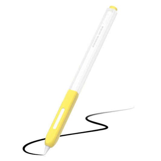 For Apple Pencil 2 Non-Slip Anti-Fall Translucent Segmented Pen Case(Lemon Yellow) - Pencil Accessories by buy2fix | Online Shopping UK | buy2fix