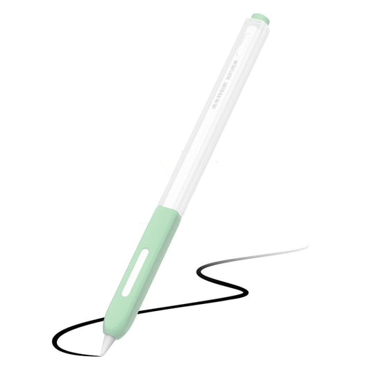 For Apple Pencil 2 Non-Slip Anti-Fall Translucent Segmented Pen Case(Green Cyan) - Pencil Accessories by buy2fix | Online Shopping UK | buy2fix