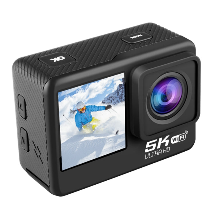 5K/30FPS WIFI HD Anti-Shake Remote Touch Dual-Screen IP68 Waterproof Sports Camera, Style: Black - Other Camera by buy2fix | Online Shopping UK | buy2fix