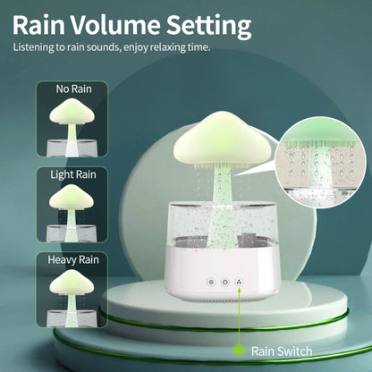 CH08 450ml Rain Humidifier Mushroom Cloud Colorful Night Lamp Aromatherapy Machine, Style: Without Remote Controller(White) - Air Purifiers & Accessories by buy2fix | Online Shopping UK | buy2fix