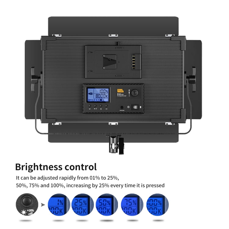 Pixel P45pro High Bright Dual Color Temperature Fill Light 120W Normal Bright Studio Camera Soft Light(A Set With AU Plug Adaptor) -  by Pixel | Online Shopping UK | buy2fix