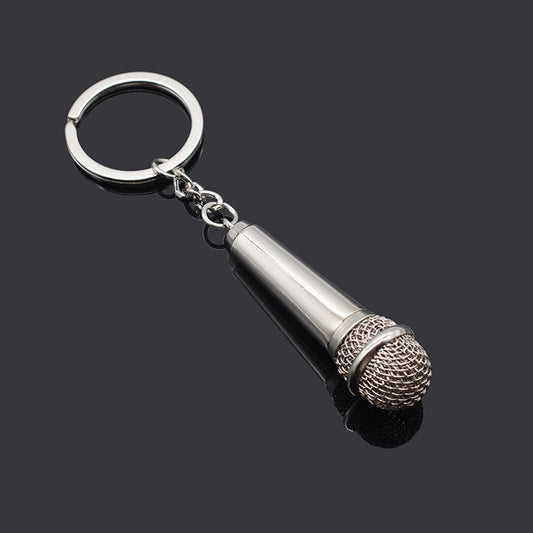 Simulated Microphone Metal Keychain Small Gift(BY-452) by buy2fix