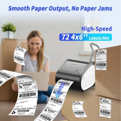 Phomemo D520-BT Bluetooth Thermal Shipping Label Printer Wireless Desktop Printer For Barcode Address Labels, Size: US(Purple White) - Printer by Phomemo | Online Shopping UK | buy2fix