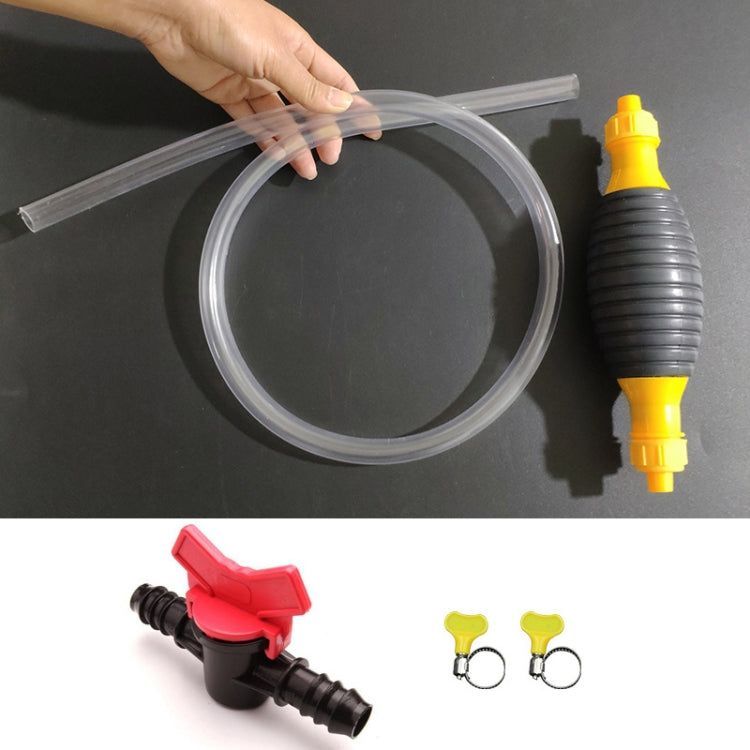 1.5m With Switch Car Motorcycle Oil Barrel Manual Oil Pump Self-Priming Large Flow Oil Suction - oil tank tubes & oil pumps by buy2fix | Online Shopping UK | buy2fix