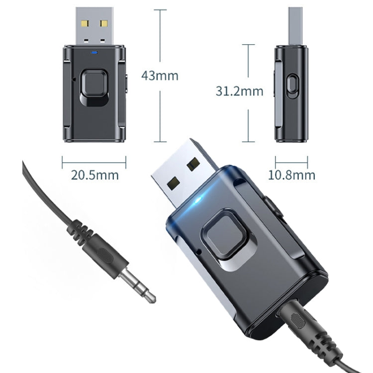 2-in-1 Car Bluetooth Receiver Audio Power Amplifier Bluetooth Transmitter - Bluetooth Car Kits by buy2fix | Online Shopping UK | buy2fix